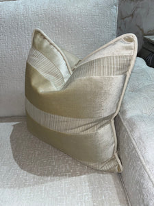 Stiped Cushion in Cream