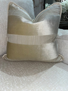 Stiped Cushion in Cream