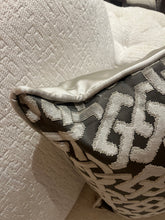 Load image into Gallery viewer, Silver &amp; Charcoal Chain Cushion