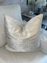Load image into Gallery viewer, Cream Velvet &amp; Champagne  Patterned Cushion