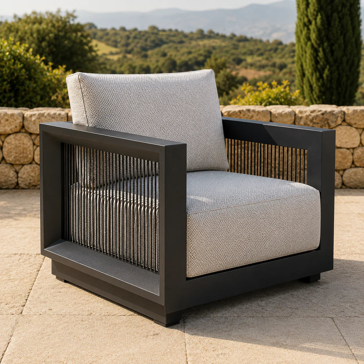 Demeter Outdoor Lounge Set Onyx 5 Seater