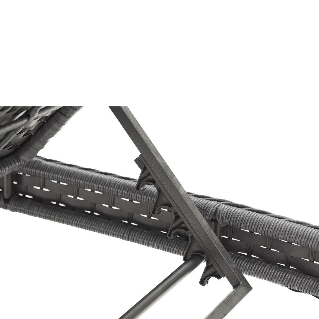 Panama 2 x Grey Rattan Loungers