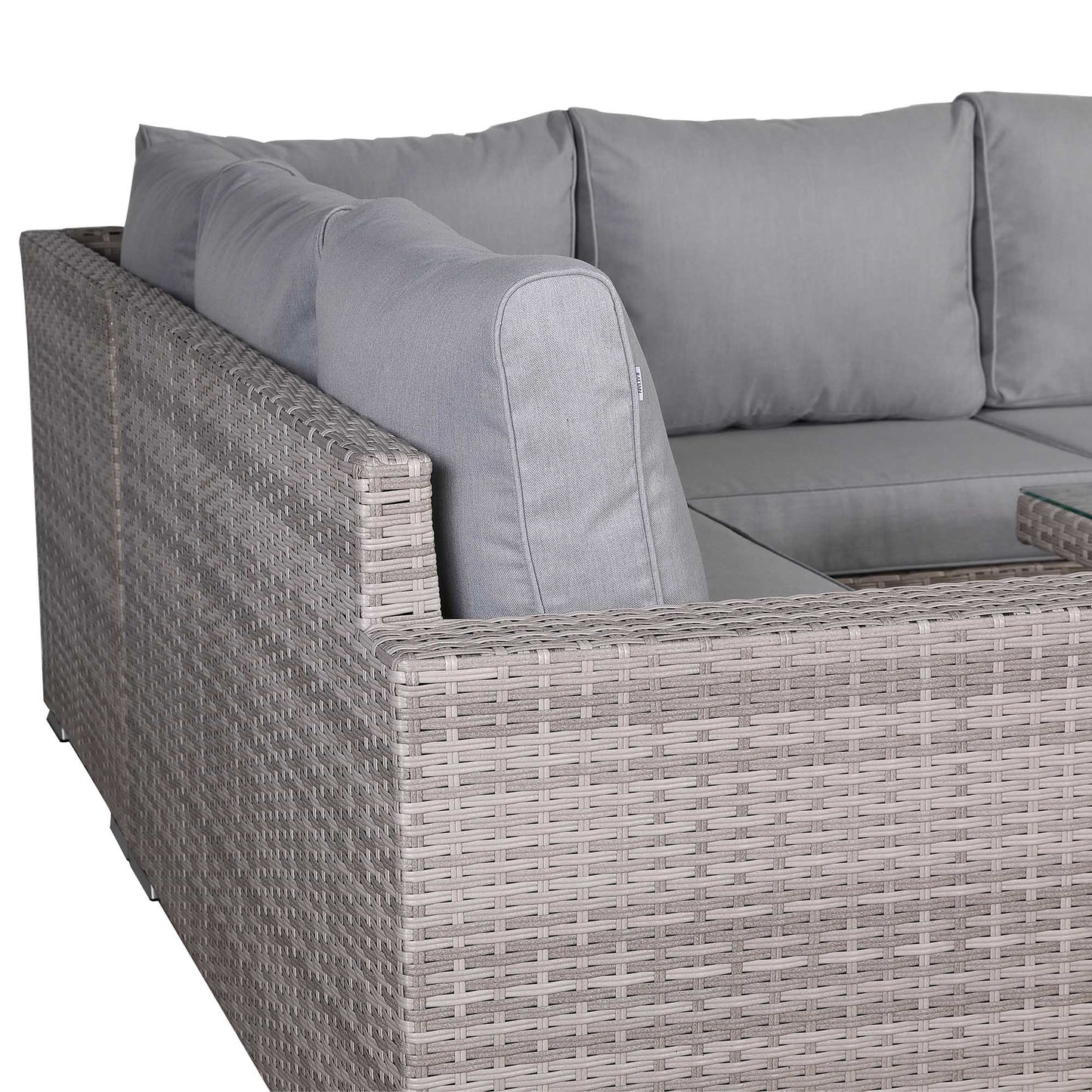 St Tropez High Back Right Hand Rattan Corner Sofa Set with Choice of Tables | April Pre-Order