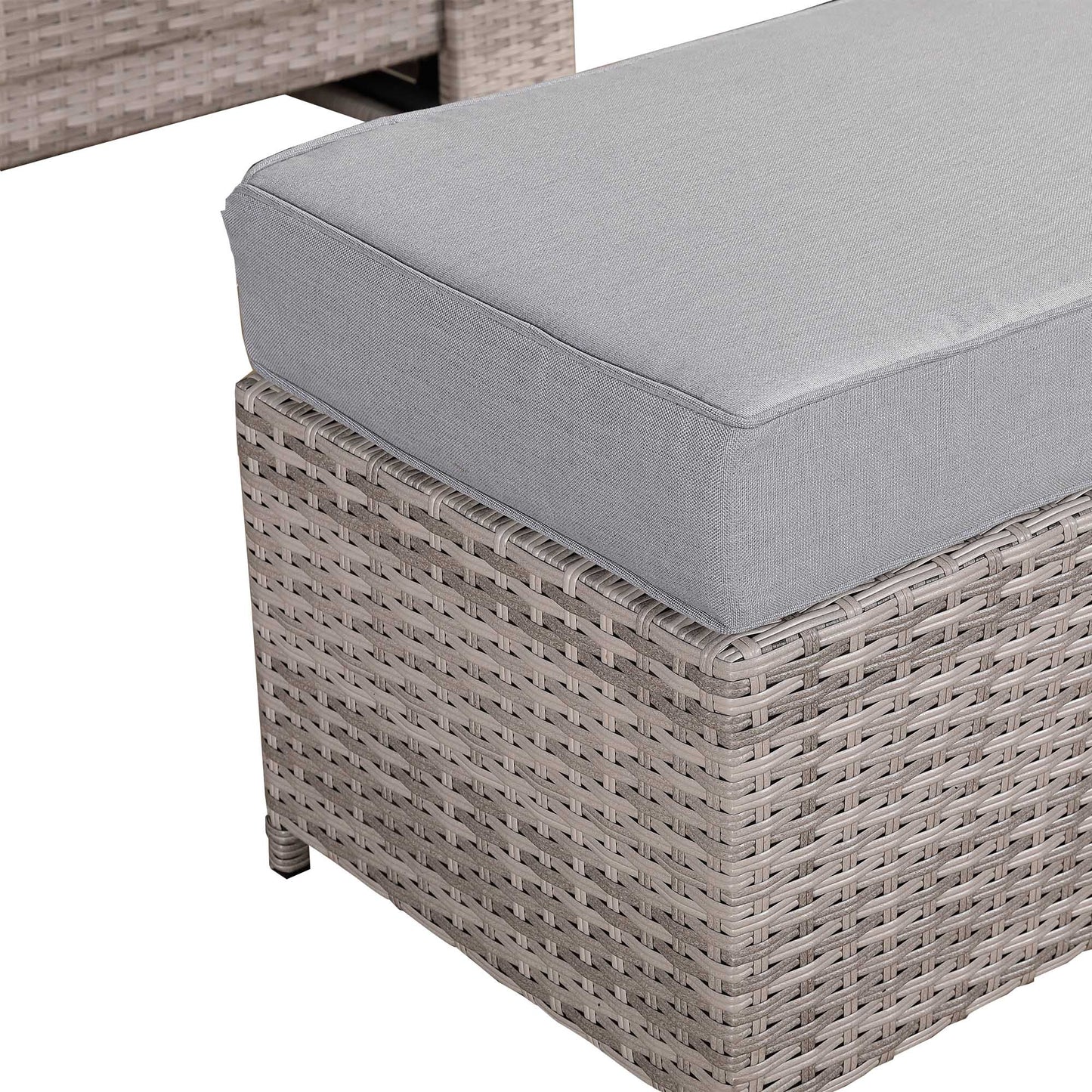 St Tropez High Back Right Hand Rattan Corner Sofa Set with Choice of Tables | April Pre-Order