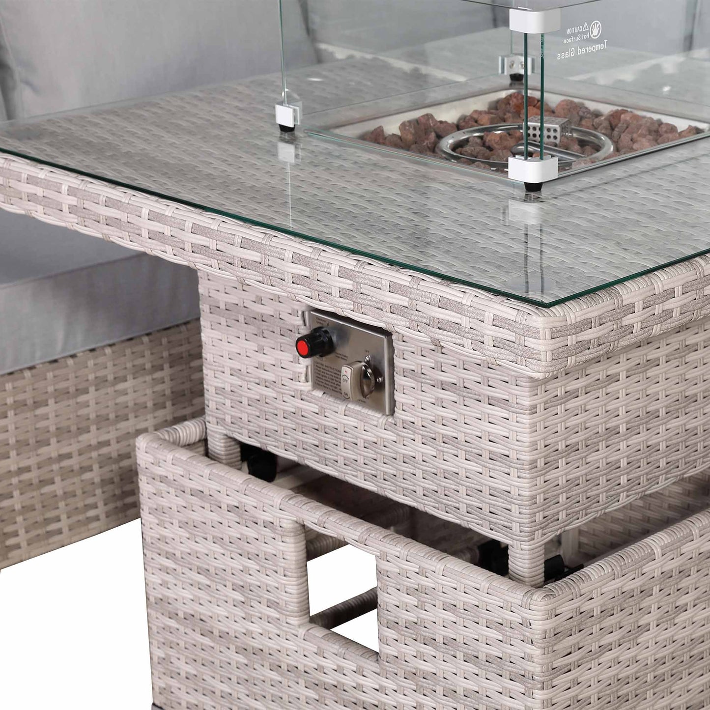 Malibu Range High Back Rattan Corner Sofa Set - Choice of Tables - April Pre Order