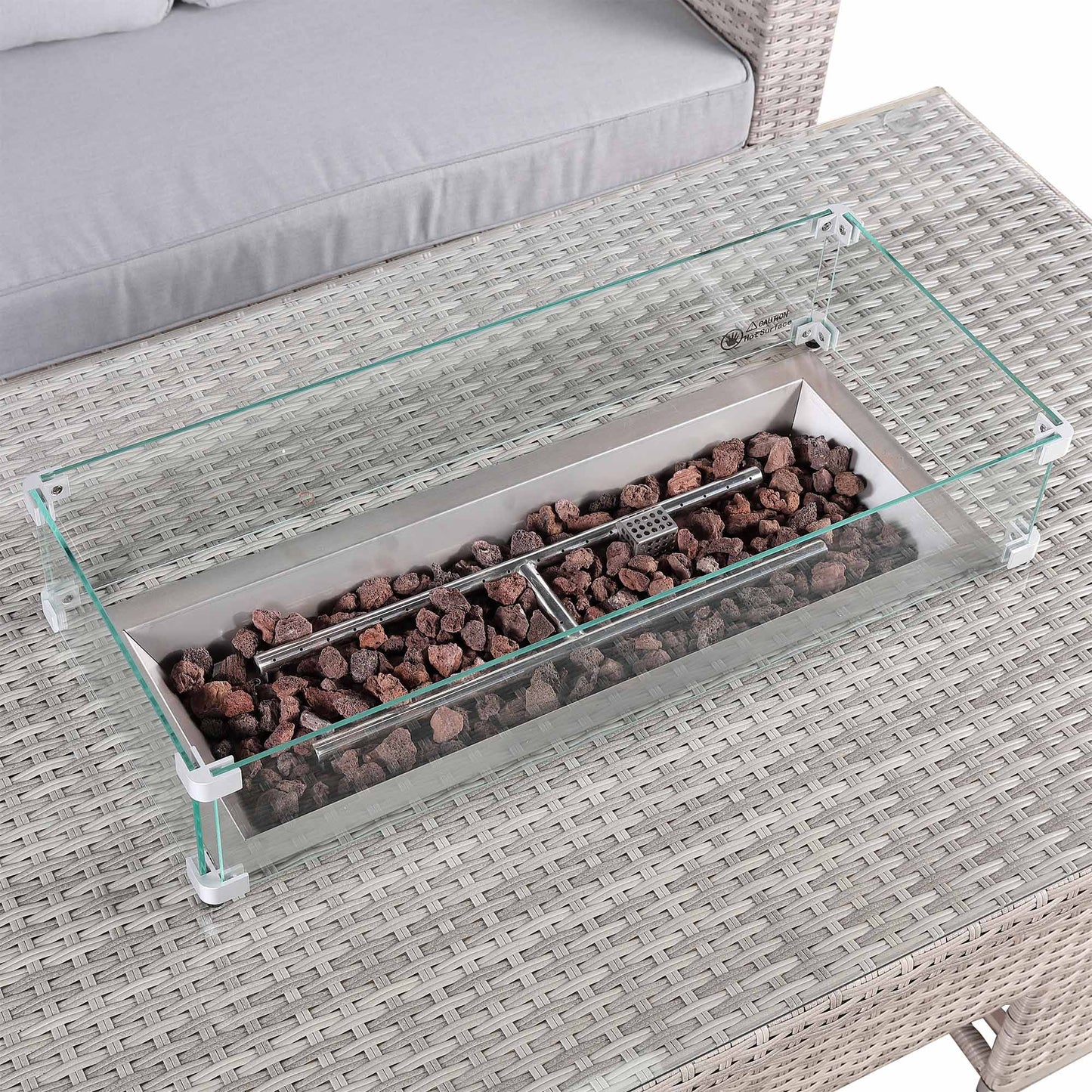 St Tropez High Back Left Hand Rattan Corner Sofa Set with Choice of Tables | April Pre-Order