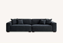 Load image into Gallery viewer, Aluxo Dakota 4 seater with Chaise in Midnight Boucle