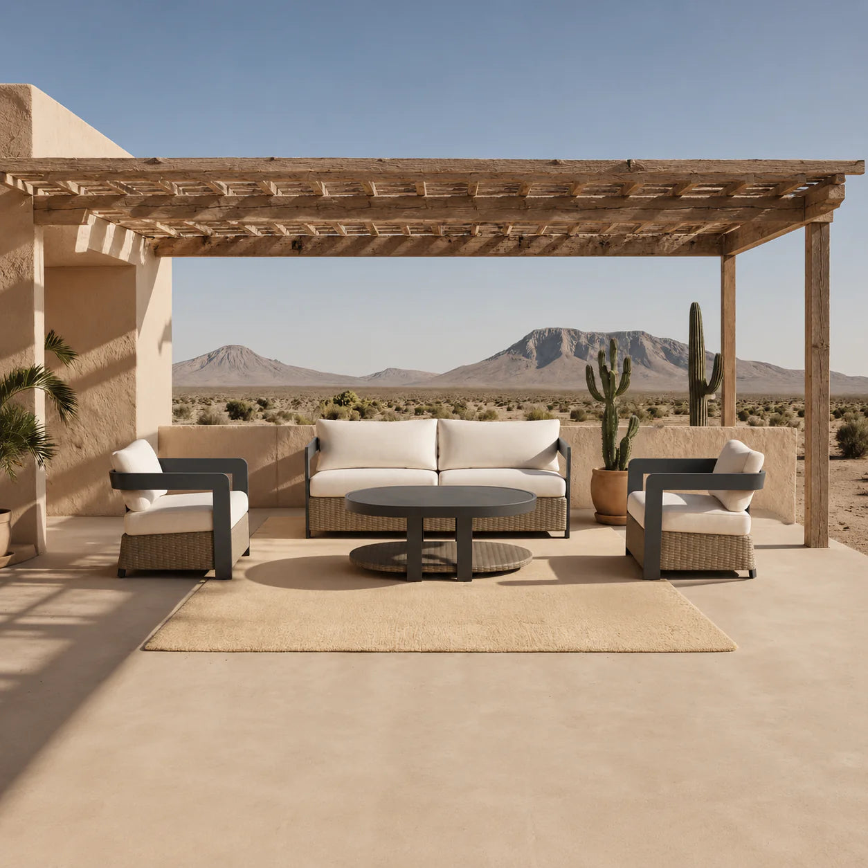 Eos Outdoor Lounge Set Wicker 5 Seater