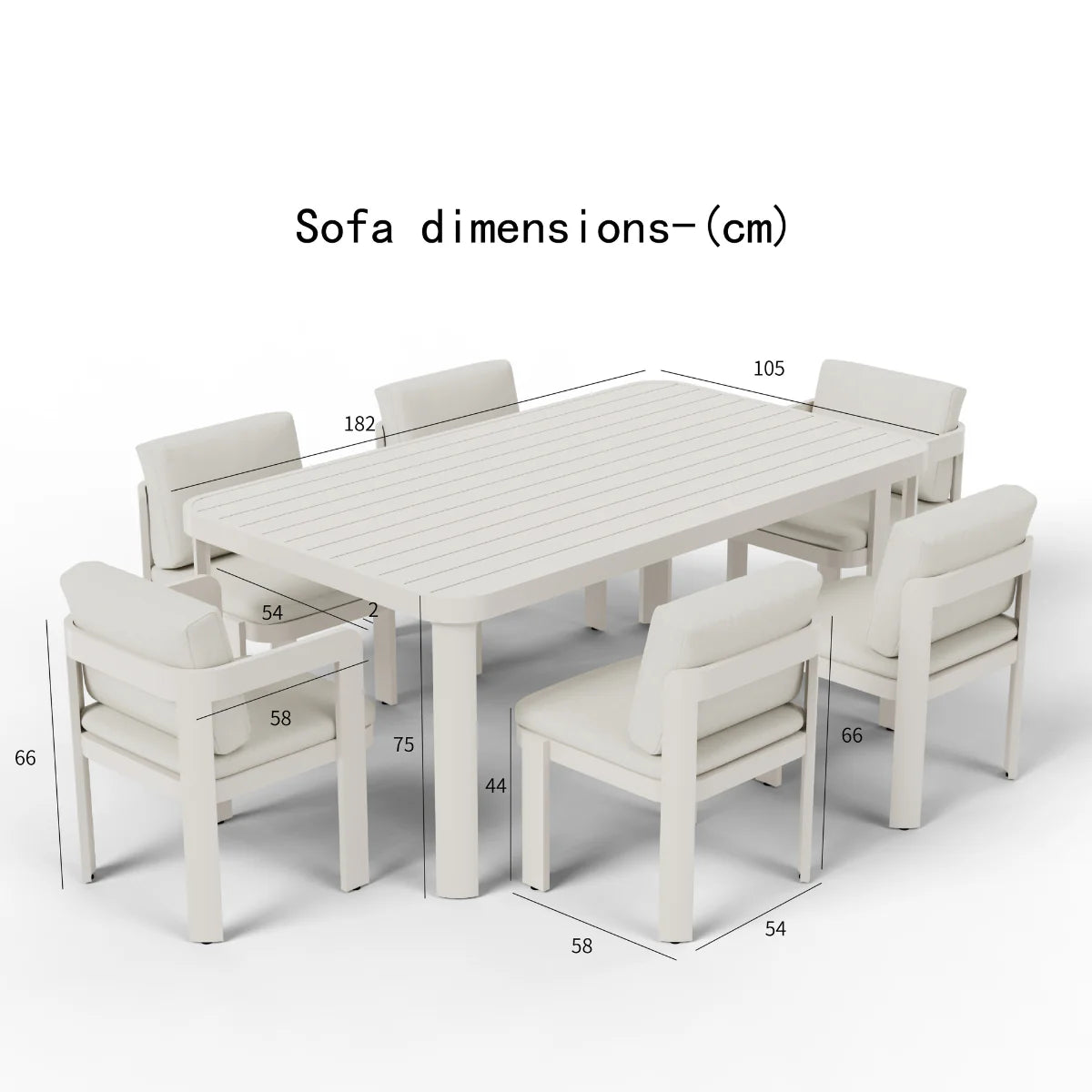 Aphrodite Outdoor Range 6 Seater Dining Set