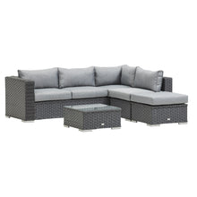 Load image into Gallery viewer, DISPLAY ITEM - SAINT LUCIA CORNER SOFA SET (GREY)