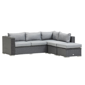 DISPLAY ITEM - SAINT LUCIA CORNER SOFA SET (GREY)