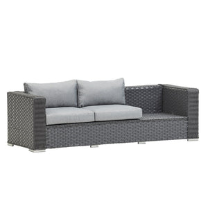 DISPLAY ITEM - SAINT LUCIA CORNER SOFA SET (GREY)