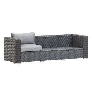 DISPLAY ITEM - SAINT LUCIA CORNER SOFA SET (GREY)