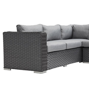 DISPLAY ITEM - SAINT LUCIA CORNER SOFA SET (GREY)