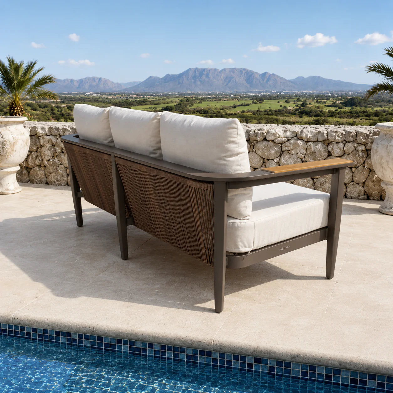 Hera Outdoor Range Wood 5 Seater Lounge Set