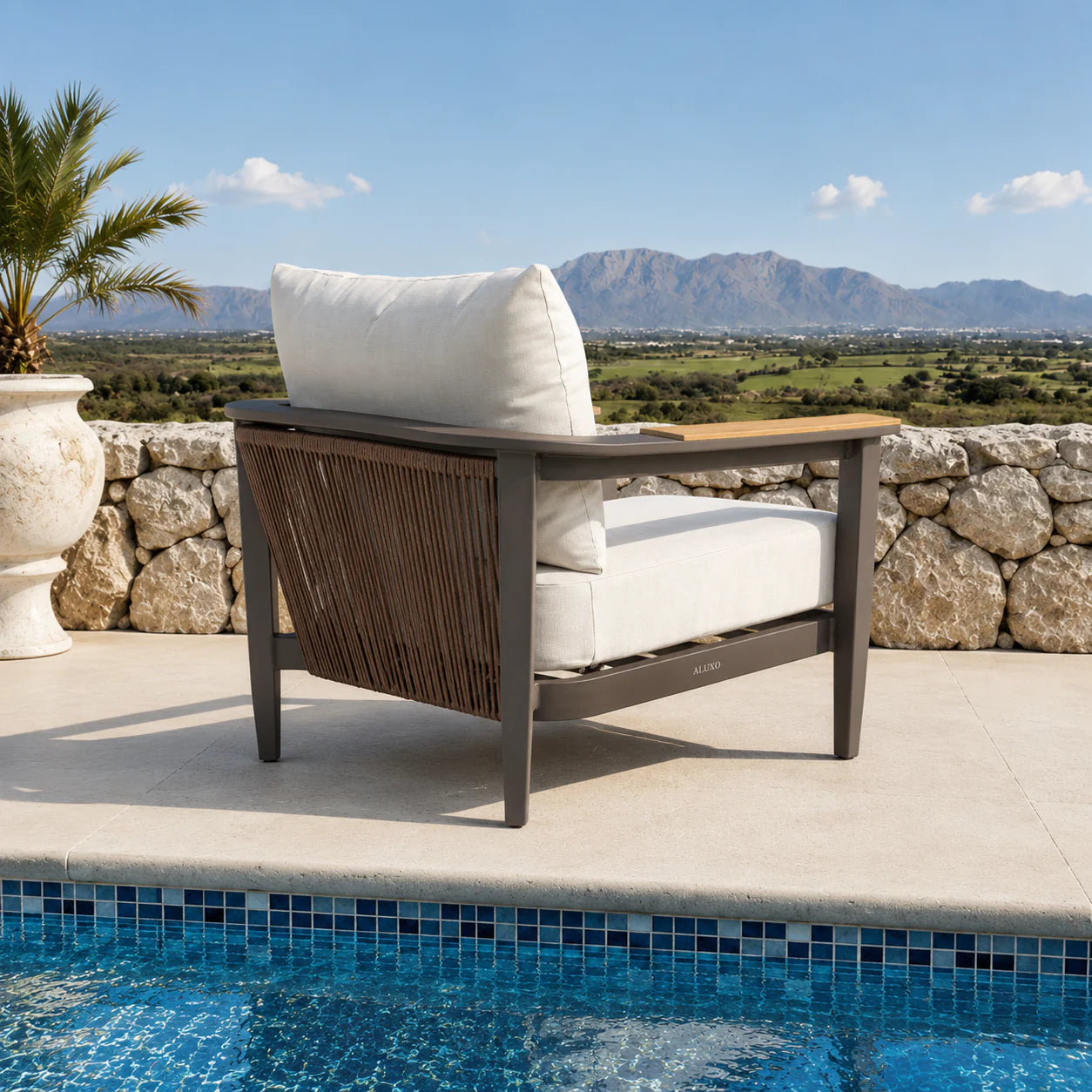 Hera Outdoor Range Wood 5 Seater Lounge Set