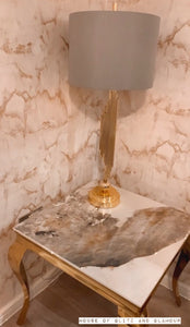 Display Item - Louis Pandora Side Table With Gold Legs And Sintered Top (60cm x 60cm)