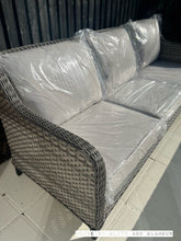 Load image into Gallery viewer, Camden Display Set 3 Seater Sofa with 2 Armchairs and Coffee Table in Grey Rattan