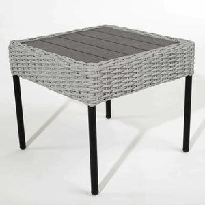 Display Set - Kensington Set of 2 Sun Loungers with Side Table in Grey Rattan