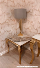 Load image into Gallery viewer, Display Item - Louis Pandora Side Table With Gold Legs And Sintered Top (60cm x 60cm)