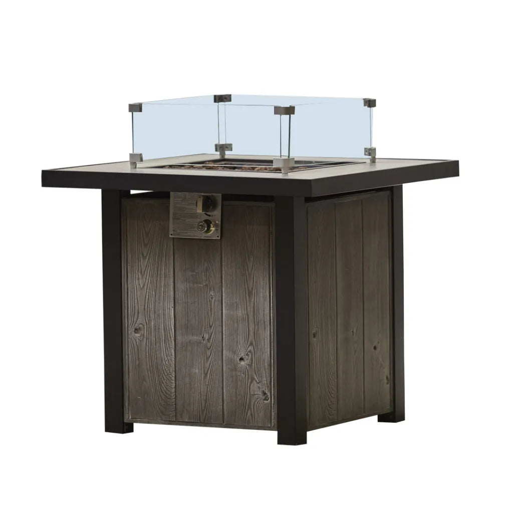 Tall Square Dark Grey Fire Pit ( Large )