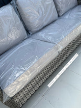 Load image into Gallery viewer, Camden Display Set 3 Seater Sofa with 2 Armchairs and Coffee Table in Grey Rattan