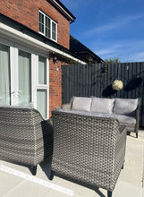 Load image into Gallery viewer, Camden Display Set 3 Seater Sofa with 2 Armchairs and Coffee Table in Grey Rattan