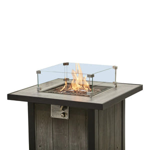 Tall Square Dark Grey Fire Pit ( Large )