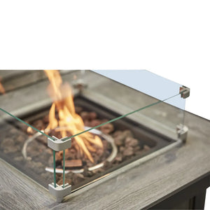 Tall Square Dark Grey Fire Pit ( Large )