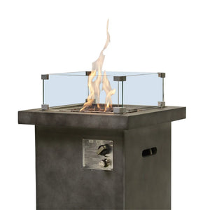 Dark Grey Cube Fire Pit