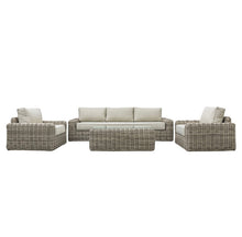 Load image into Gallery viewer, Diamond Deluxe Garden Collection - Rounded Weave Rattan Corner Garden Sofa Set