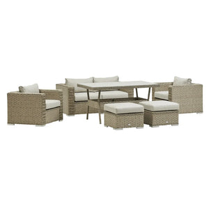 MEXICO SOFA DINING SET (NATURAL)