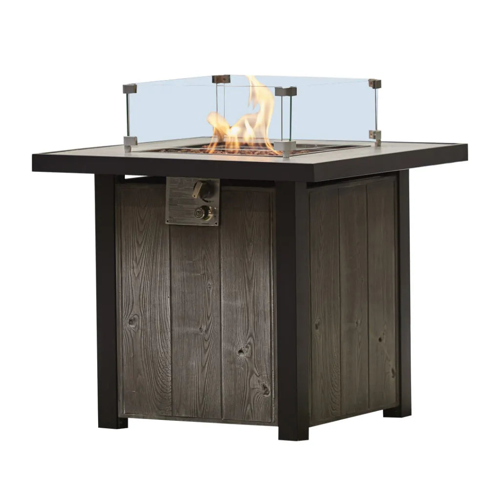 Tall Square Dark Grey Fire Pit ( Large )