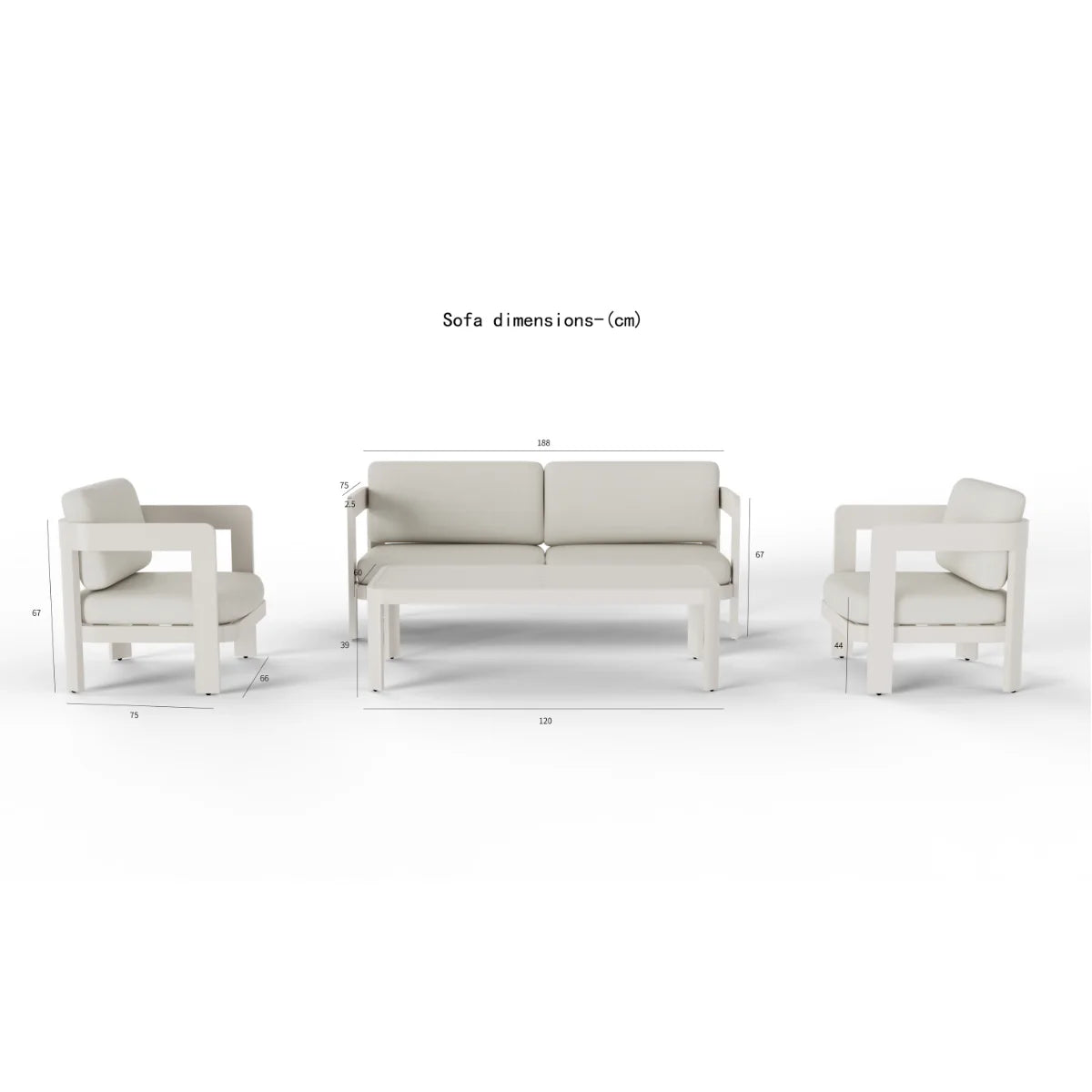 Aphrodite Outdoor Range 4 Seater Lounge Set