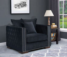Load image into Gallery viewer, Mayfair Velvet Tufted Chair - Black