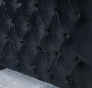 Mayfair Velvet Tufted Chair - Black