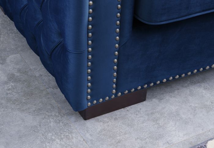 Mayfair Velvet Tufted Chair Royal Blue