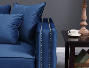 Mayfair Velvet Tufted Chair Royal Blue
