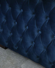 Load image into Gallery viewer, Mayfair Velvet Tufted Snuggle Chair Royal Blue