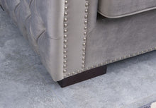 Load image into Gallery viewer, Mayfair Velvet Tufted Chair - Silver