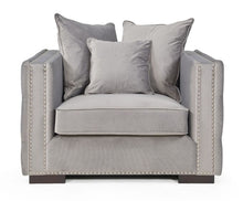 Load image into Gallery viewer, Mayfair Velvet Tufted Chair - Silver