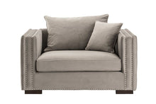 Load image into Gallery viewer, Mayfair Velvet Tufted Snuggle Chair Silver