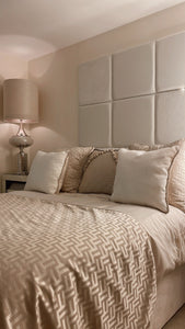 50 x 50 Velvet wall panels in a 3 x 3 configuration