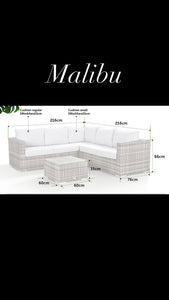 Malibu Compact Corner Sofa Set Grey