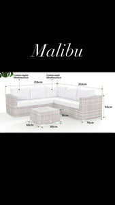 Malibu Compact Corner Sofa Set Beige