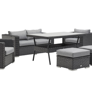 MEXICO SOFA DINING SET (GREY)