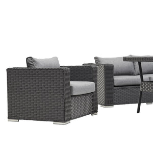 MEXICO SOFA DINING SET (GREY)