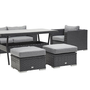 MEXICO SOFA DINING SET (GREY)