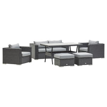 Load image into Gallery viewer, MEXICO SOFA DINING SET (GREY)