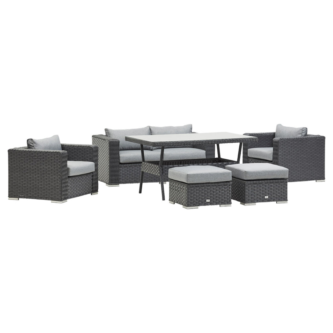 MEXICO SOFA DINING SET (GREY)